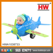 2015 Hot vendendo avião de brinquedo plástico engraçado fricção 16CM pequeno